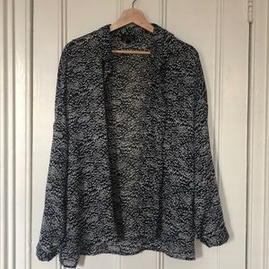Topshop oversized lightweight button down blouse